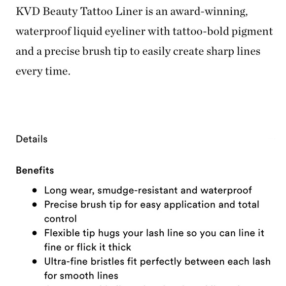 Kat Von D Tattoo Liner Waterproof Liquid Eyeliner - Picture 16 of 16